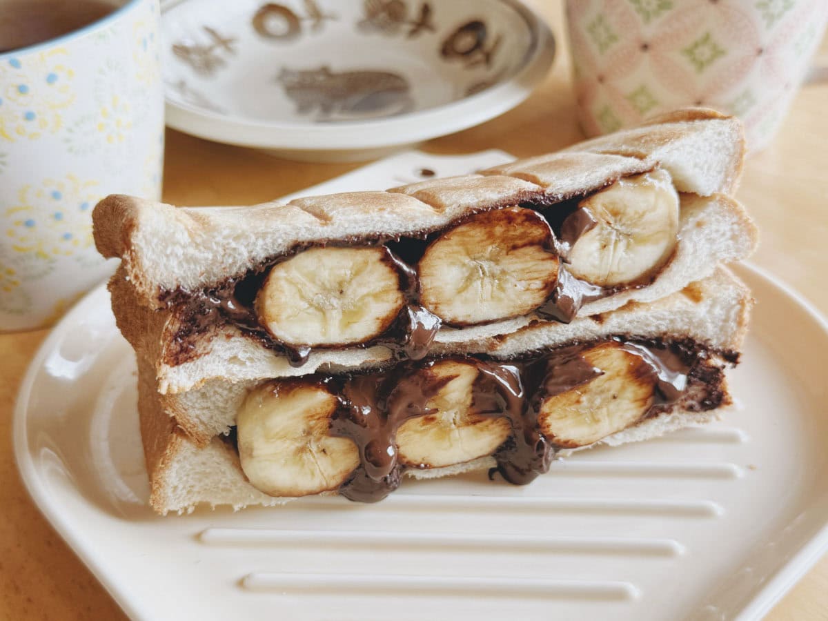 チョコバナナホットサンド