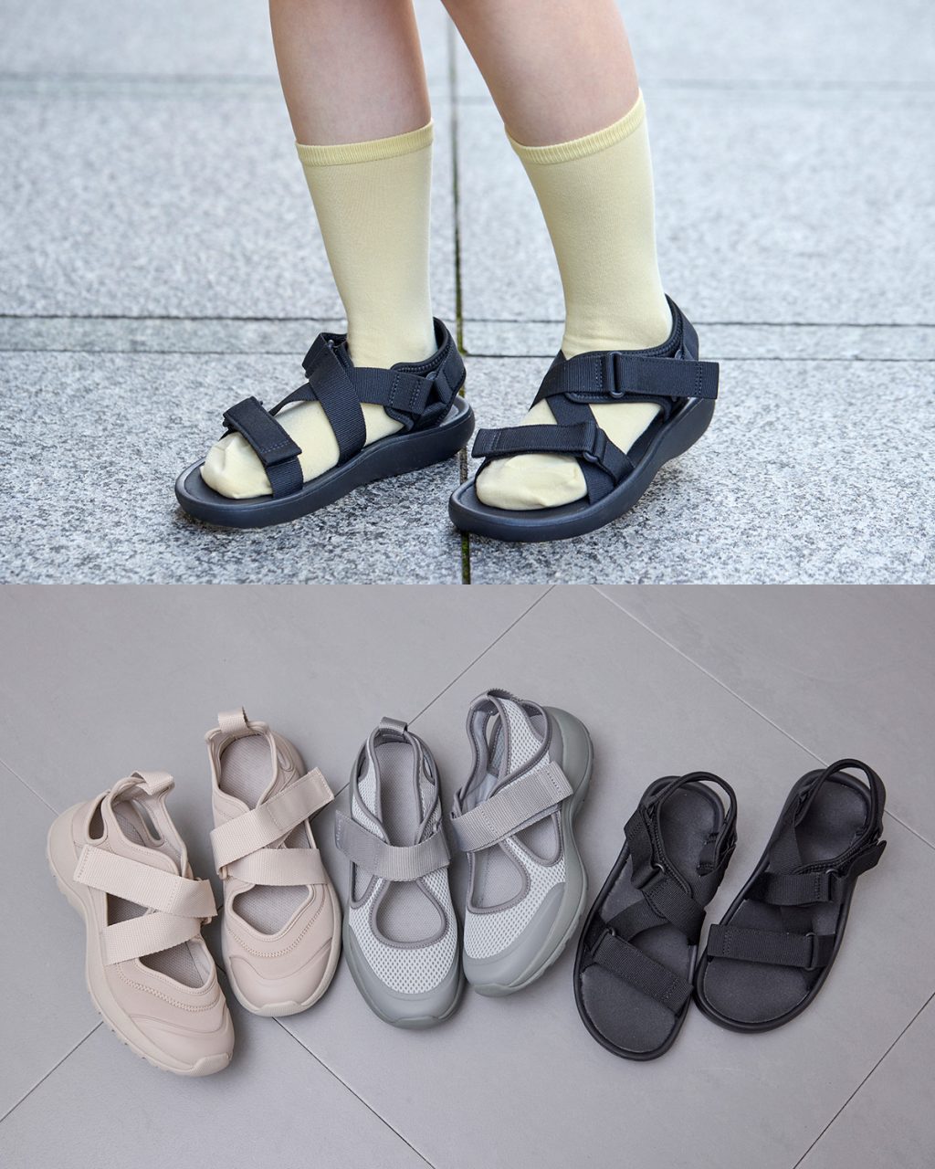 三戸なつめさんと選ぶ、無印良品の新作サンダル3選。今季注目の