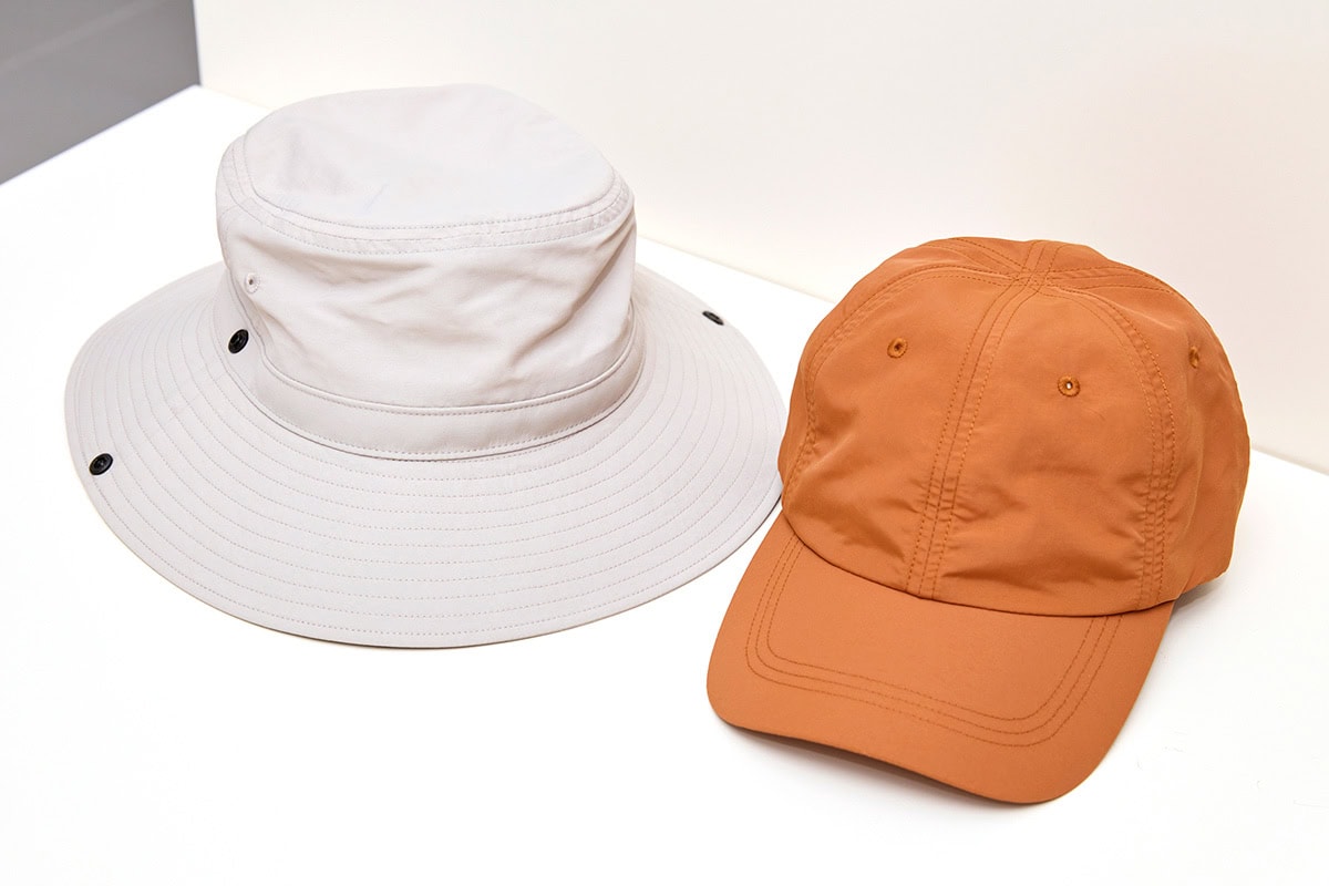 無印良品のUVカット撥水キャップとUVカット撥水サファリハット