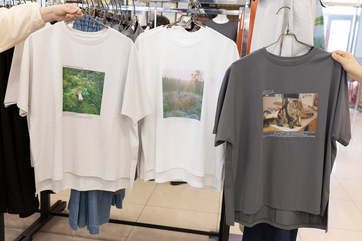 「しまむら さいたま新都心店」シャンブルのポップアップレポート:かくたみほさんのフィンランドフォトTシャツ
