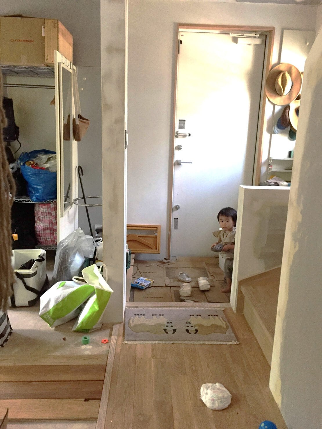 住み始めて間もない頃の玄関