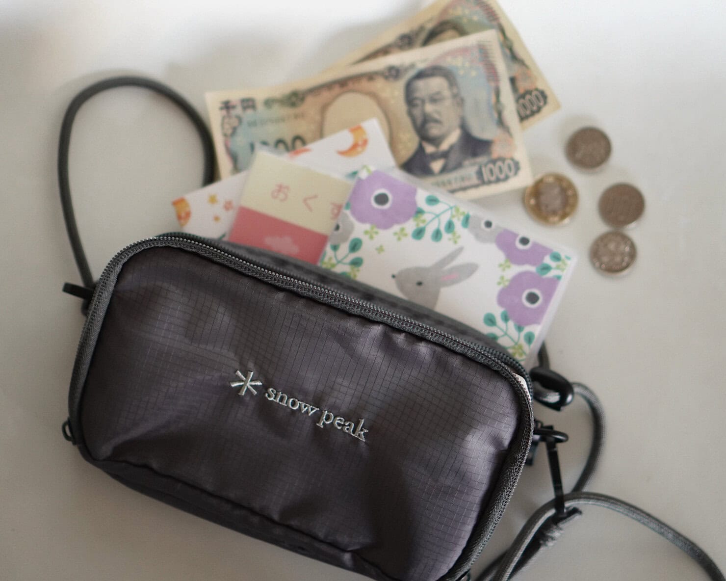 リンネル付録スノーピークお財布ショルダーバッグを通院バッグとして使用中