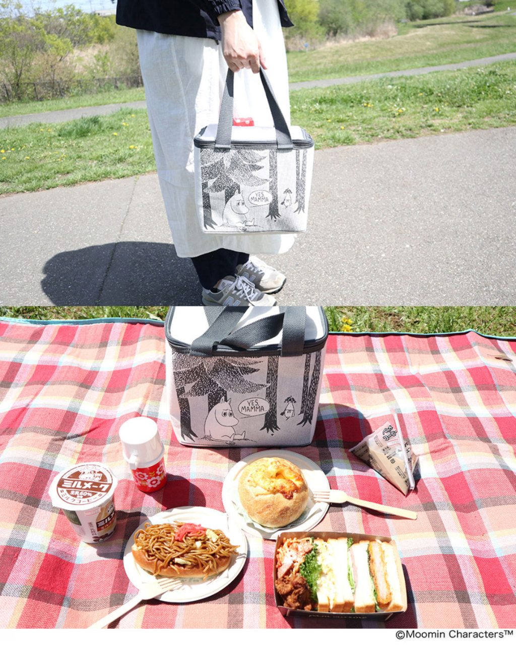 【ムーミン付録 保冷バッグの使用レビュー】ピクニックバッグにいい感じ! 通勤のお弁当にスーパーのお買い物…いろいろ使えます!