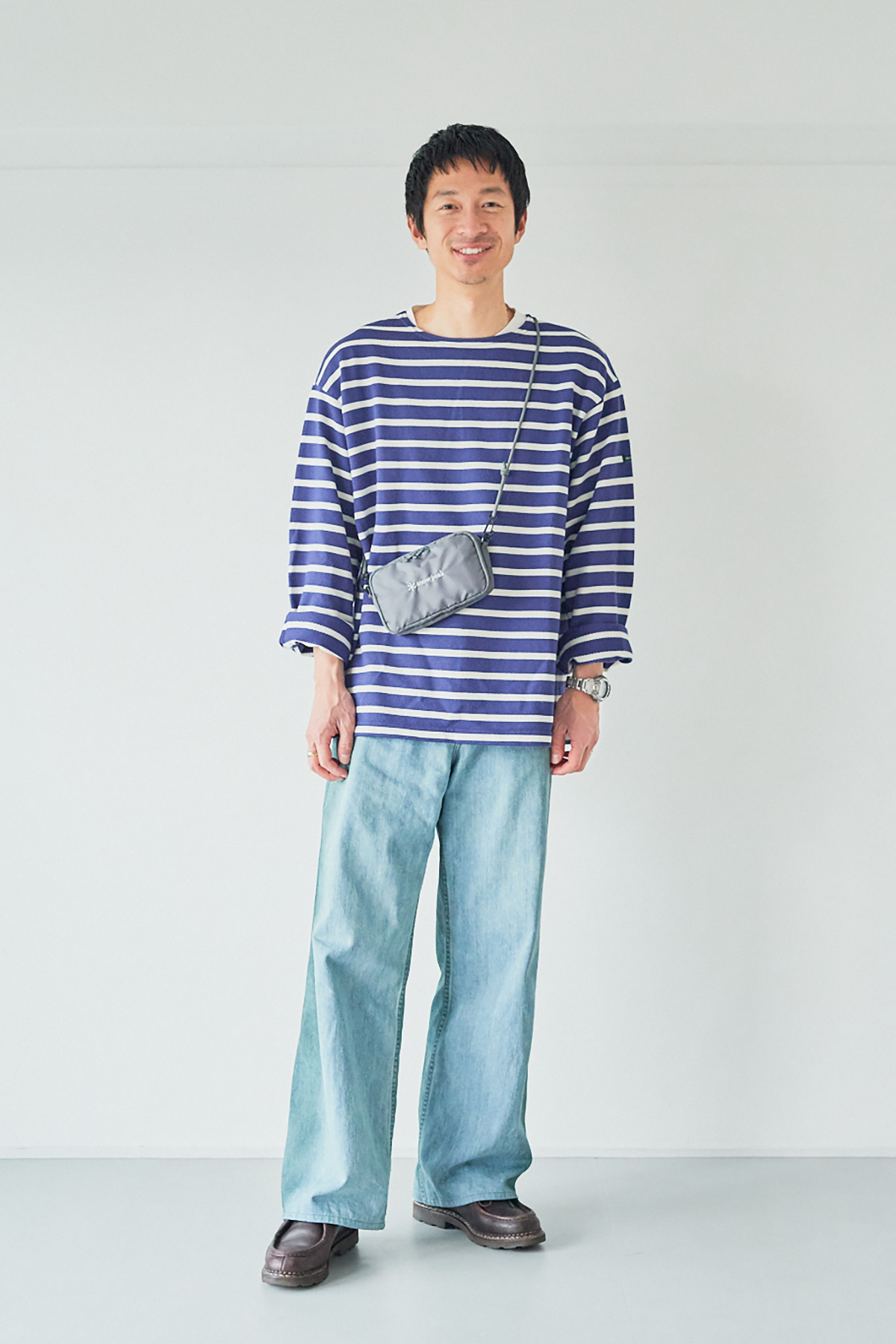 【リンネル×スノーピーク付録】安井達郎さんがお財布ショルダーバッグを使ってみた