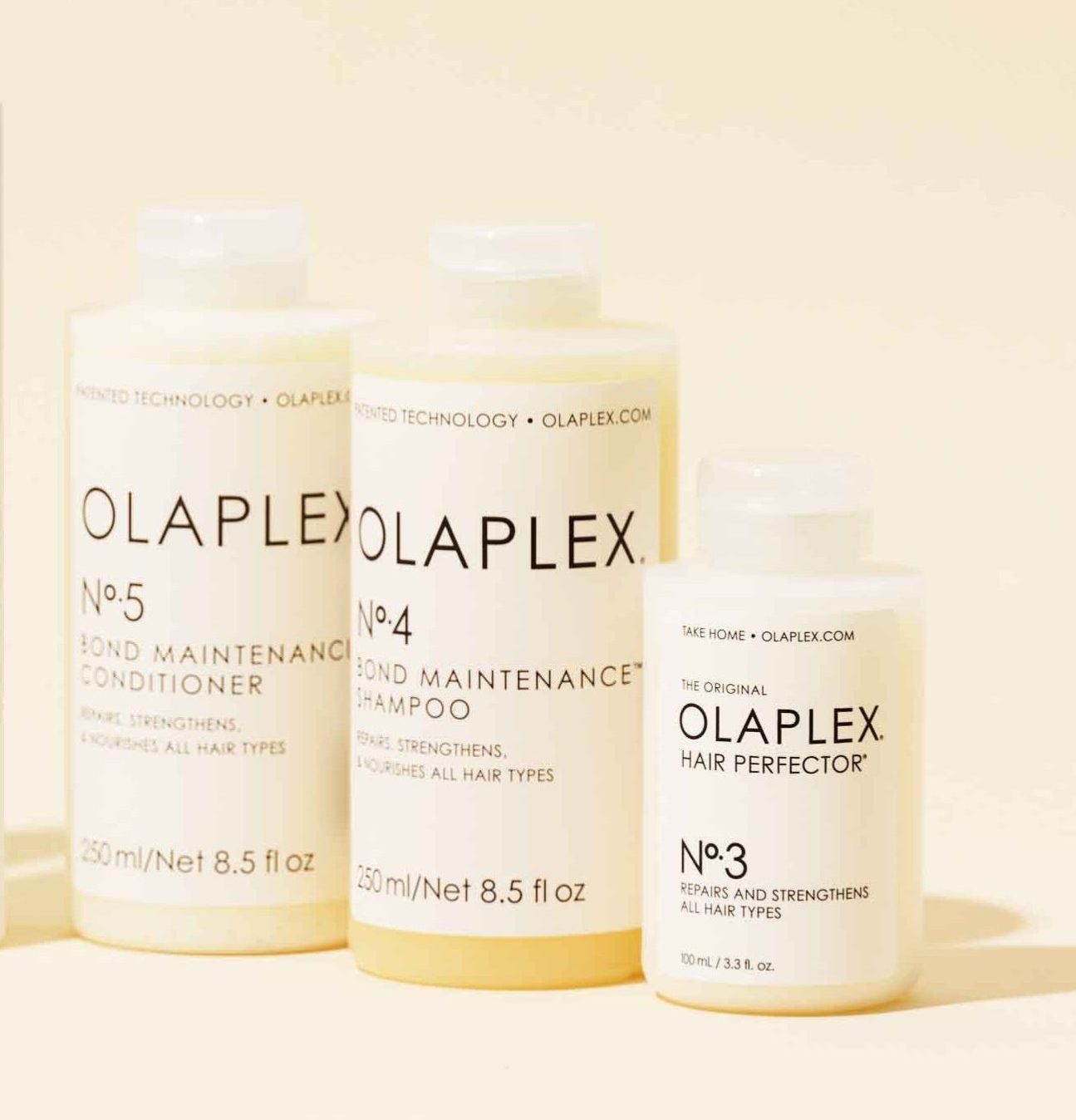 お悩み別ヘアケア対策&おすすめ商品15選 ダメージ No.3 ヘアパーフェクター 100mL ¥3,740 No.4 ボンドメンテナンスシャンプー、No.5 ボンドメンテナンスコンディショナー 各250mL 各¥3,740/すべてオラプレックス(プロジエ)