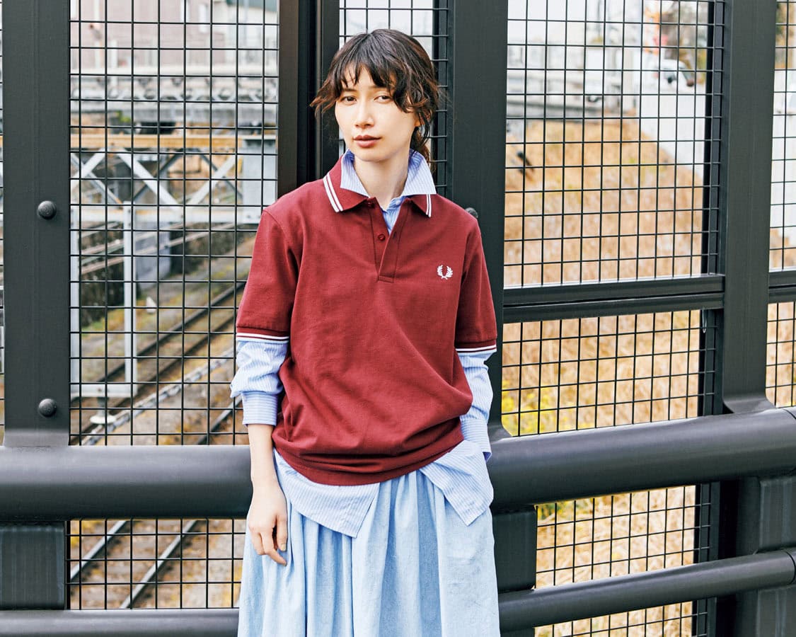 FREDPERRYのポロシャツを着こなし