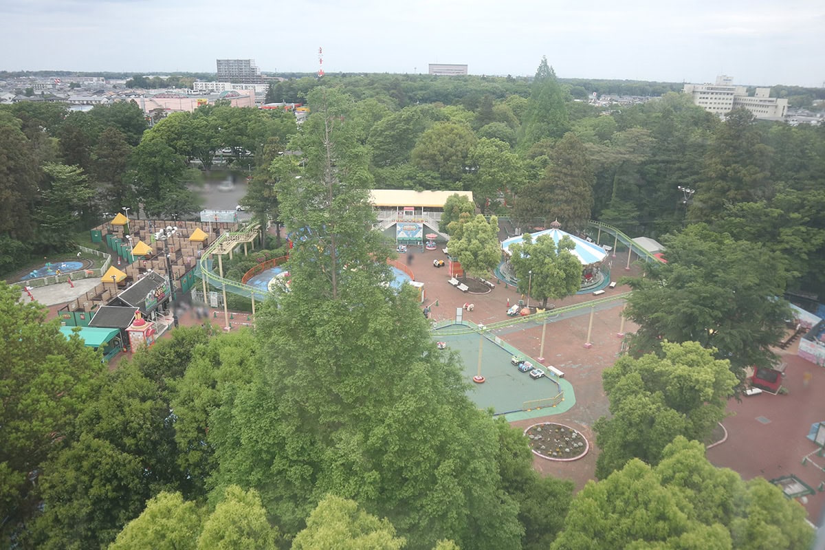 千葉県野田市にあるもりのゆうえんちの観覧車からの景色