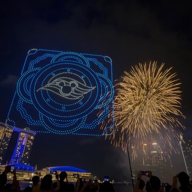 シンガポールのディズニークルーズ花火