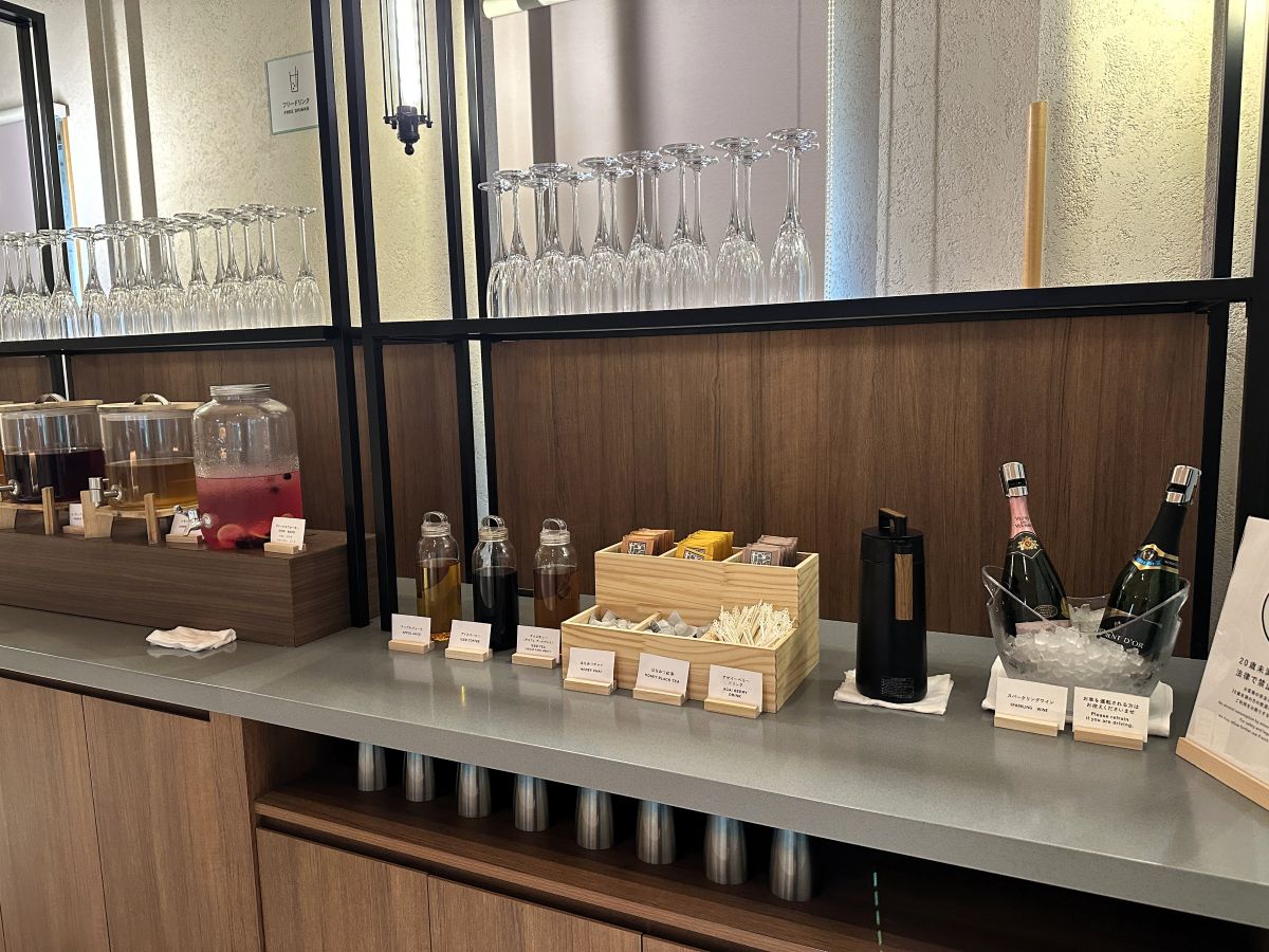 赤沢スパのラウンジにあるフリーフローのコーナー