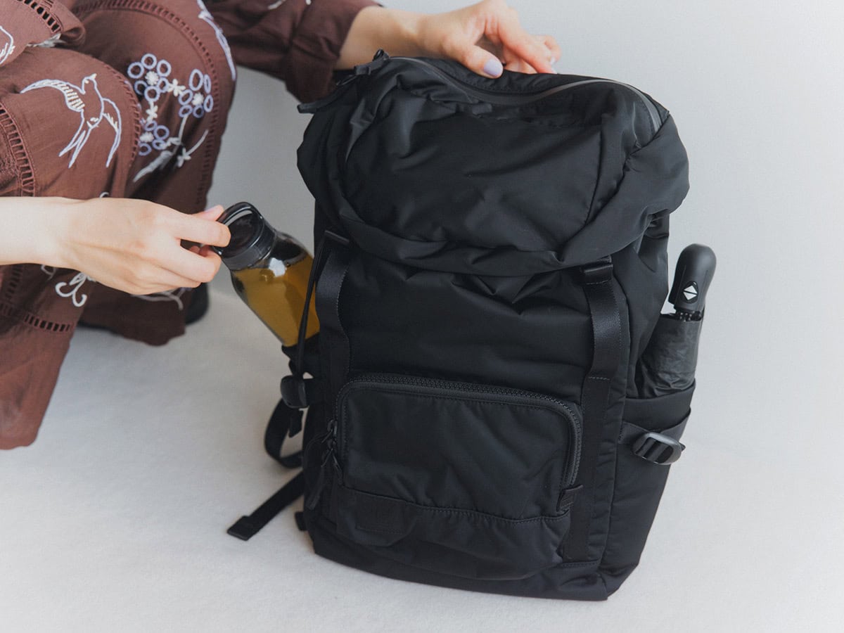 〈RAMIDUS(ラミダス)〉のBACKPACK (S)のサイドポケット