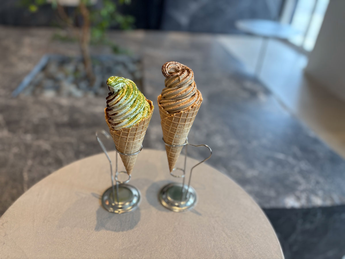 MUJI BASE KYOTO kiyomizuでは、京都・美山牛乳のミニソフトクリームも楽しめます。