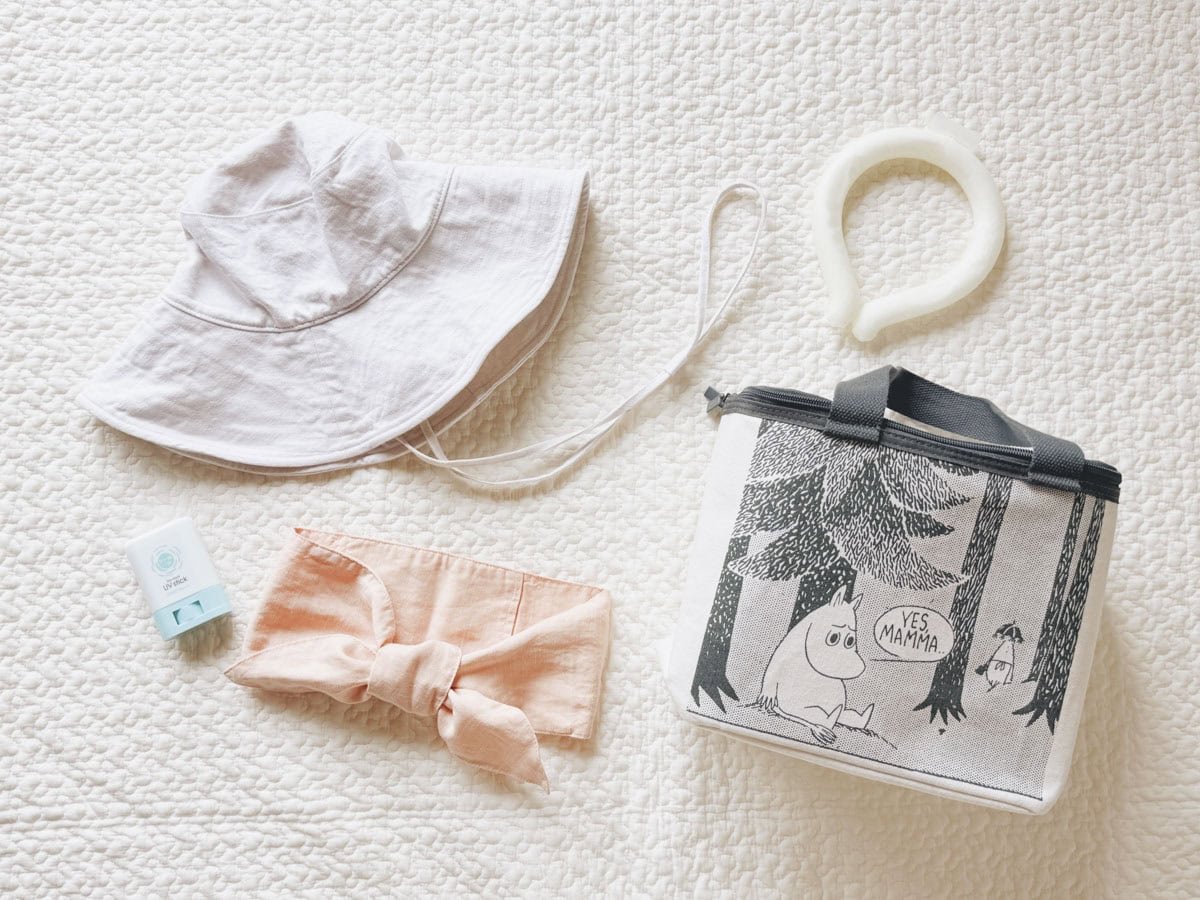本格的に暑くなる前に、夏に使うものを見直し。帽子や日焼け止め、保冷バッグなど、暑い日に使うアイテム