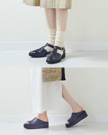 夏のブラックサンダル