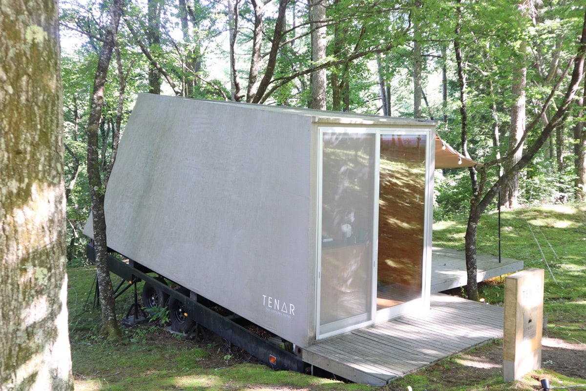 長野・安曇野アウトドアホテル「TENAR」のキャビン