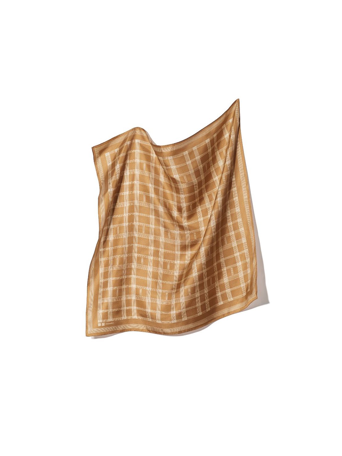 シルクプリントスカーフ BROWN ¥2,990