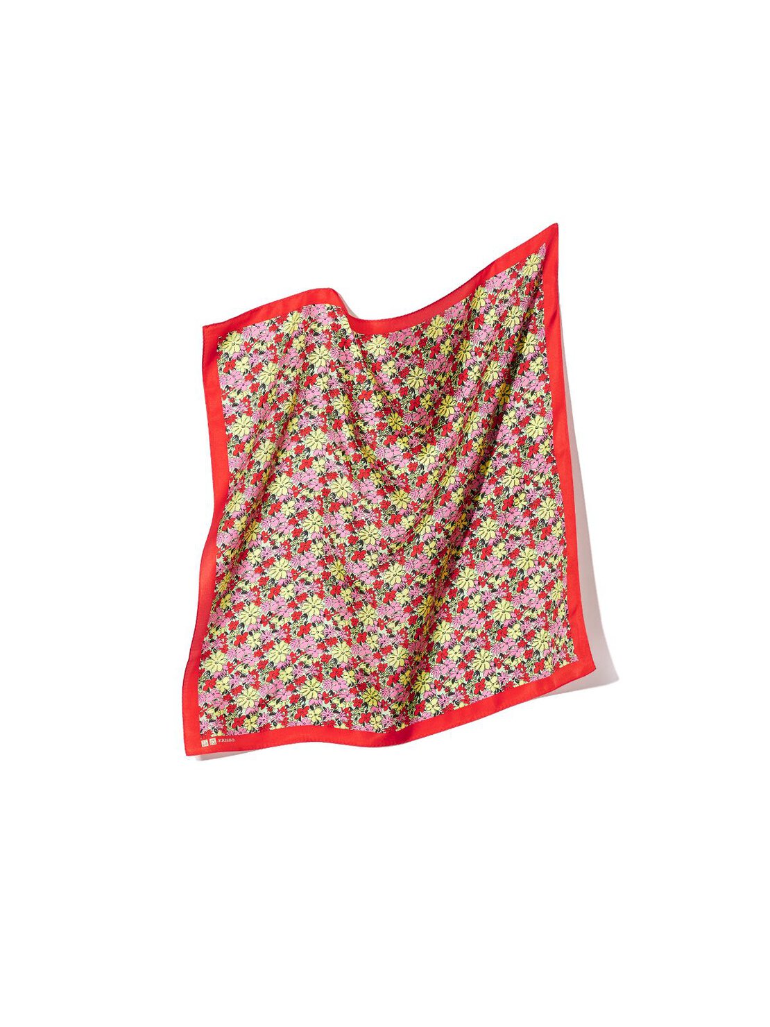 シルクプリントスカーフ RED ¥2,990