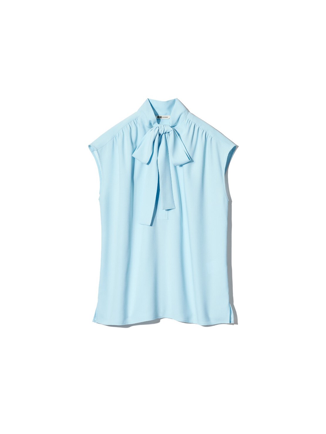 ボウタイブラウスノースリーブ LIGHT BLUE ¥2,990