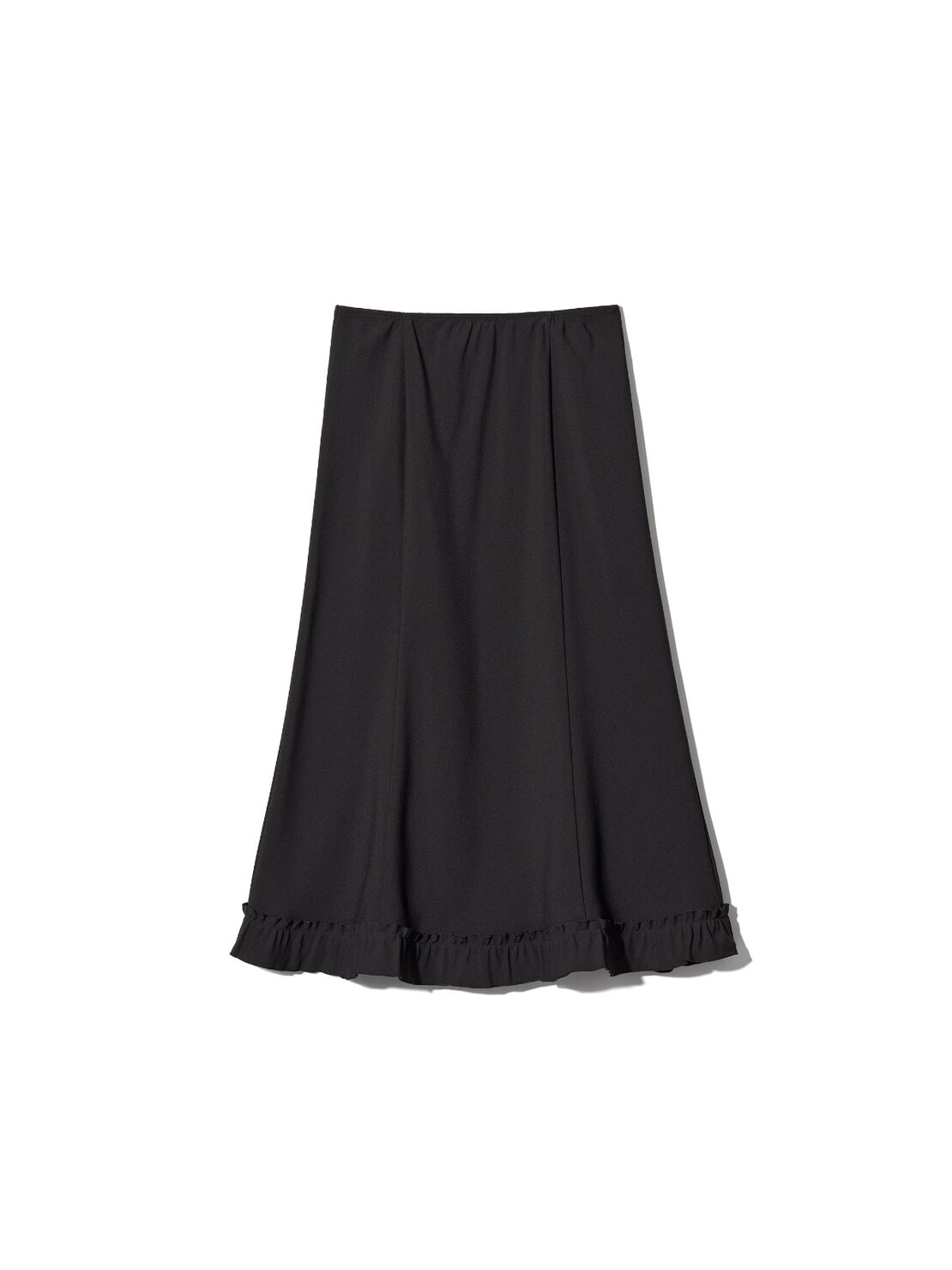 フレアロングスカート BLACK ¥3,990