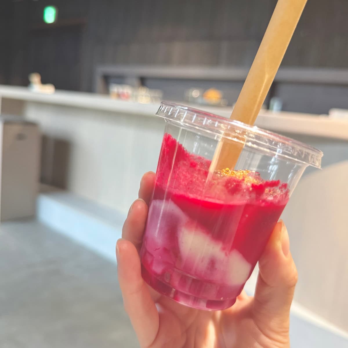 OSAJIの新しいお店、「お匙 京都」甘酒スムージー、プレオープンサイズ