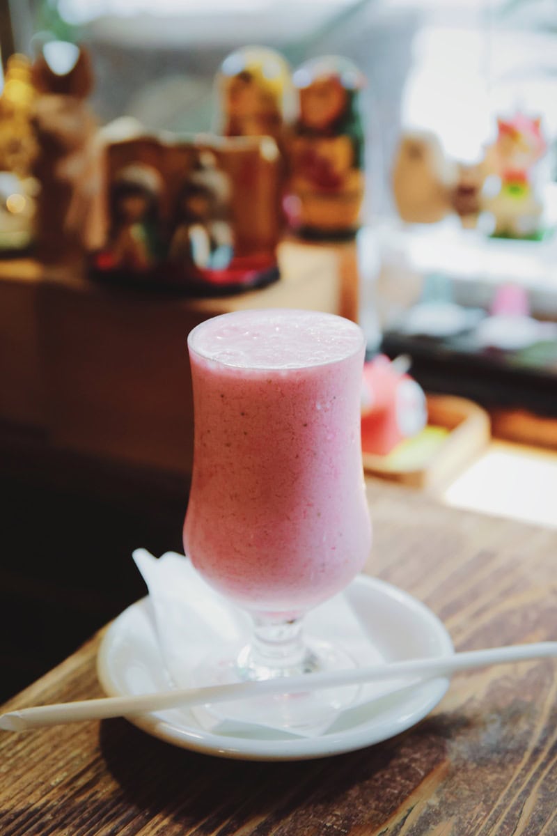 東京・神保町の喫茶店「さぼうる」の生いちごジュース
