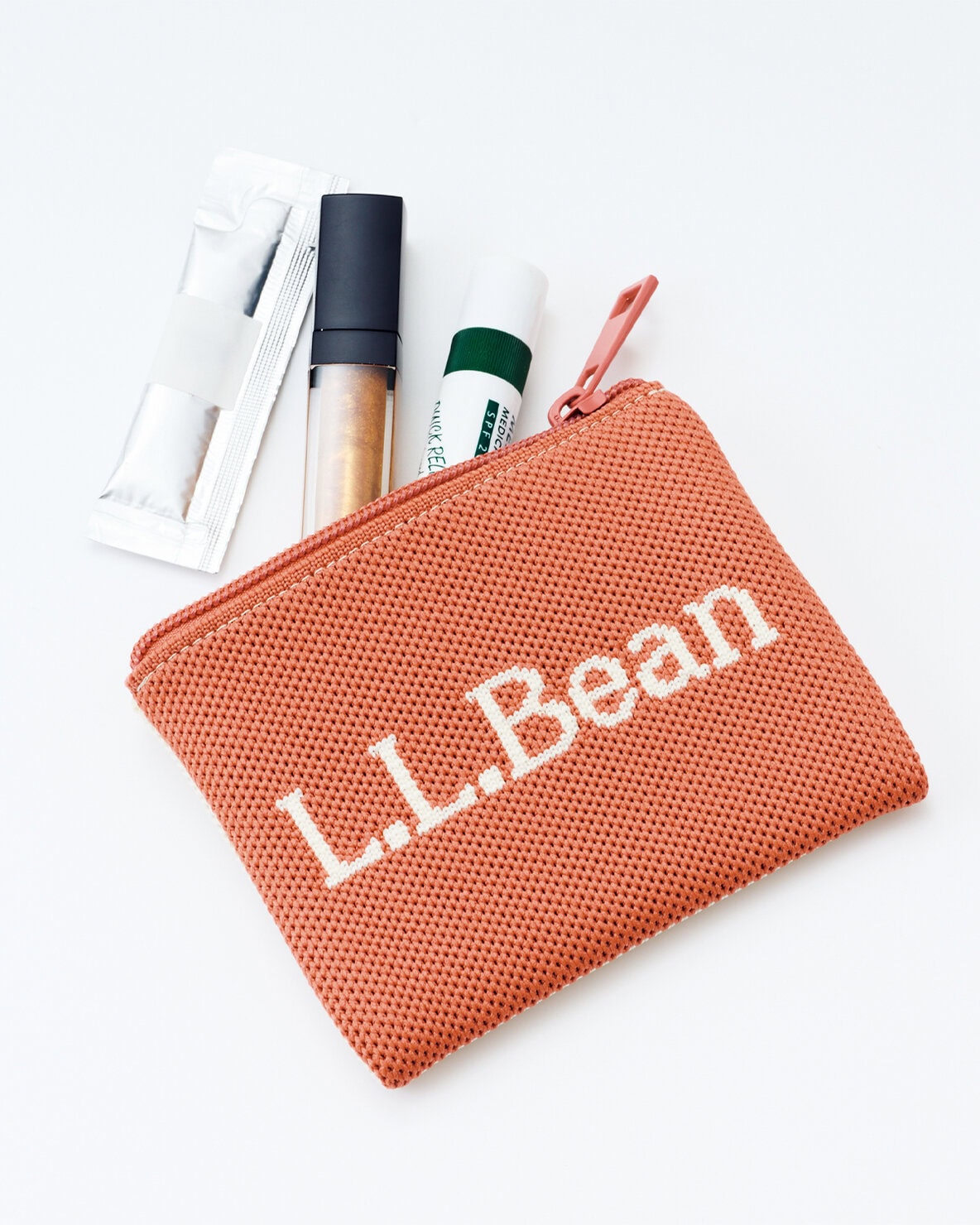 【リンネル11月号付録】［L.L.Bean］秋を先取るニット素材！ロゴ入りバッグ&ポーチ
