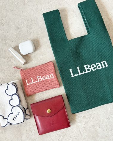 【L.L.Bean付録バッグ＆ポーチの使用レビューと持ち物リスト】秋のトラッドコーデに合わせたい！上質なニット素材もかわいい♡