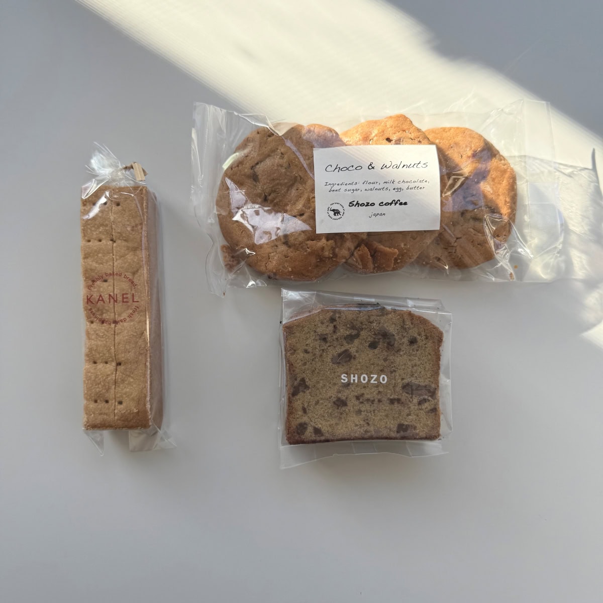 黒磯カフェ、1988 CAFE SHOZO、SHOZOCOFFEE、チョコとくるみのクッキー、パウンドケーキ、KANELBREADショートブレッド