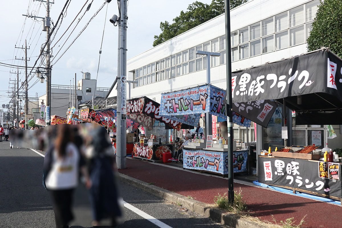 おいしそうな屋台の数々「野田みこしパレード」