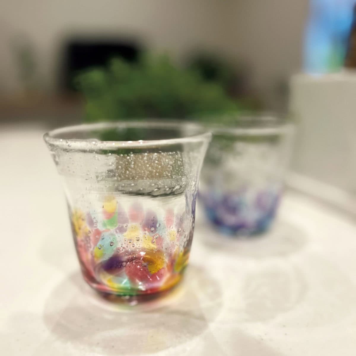 小樽のガラス工房でつくったグラス