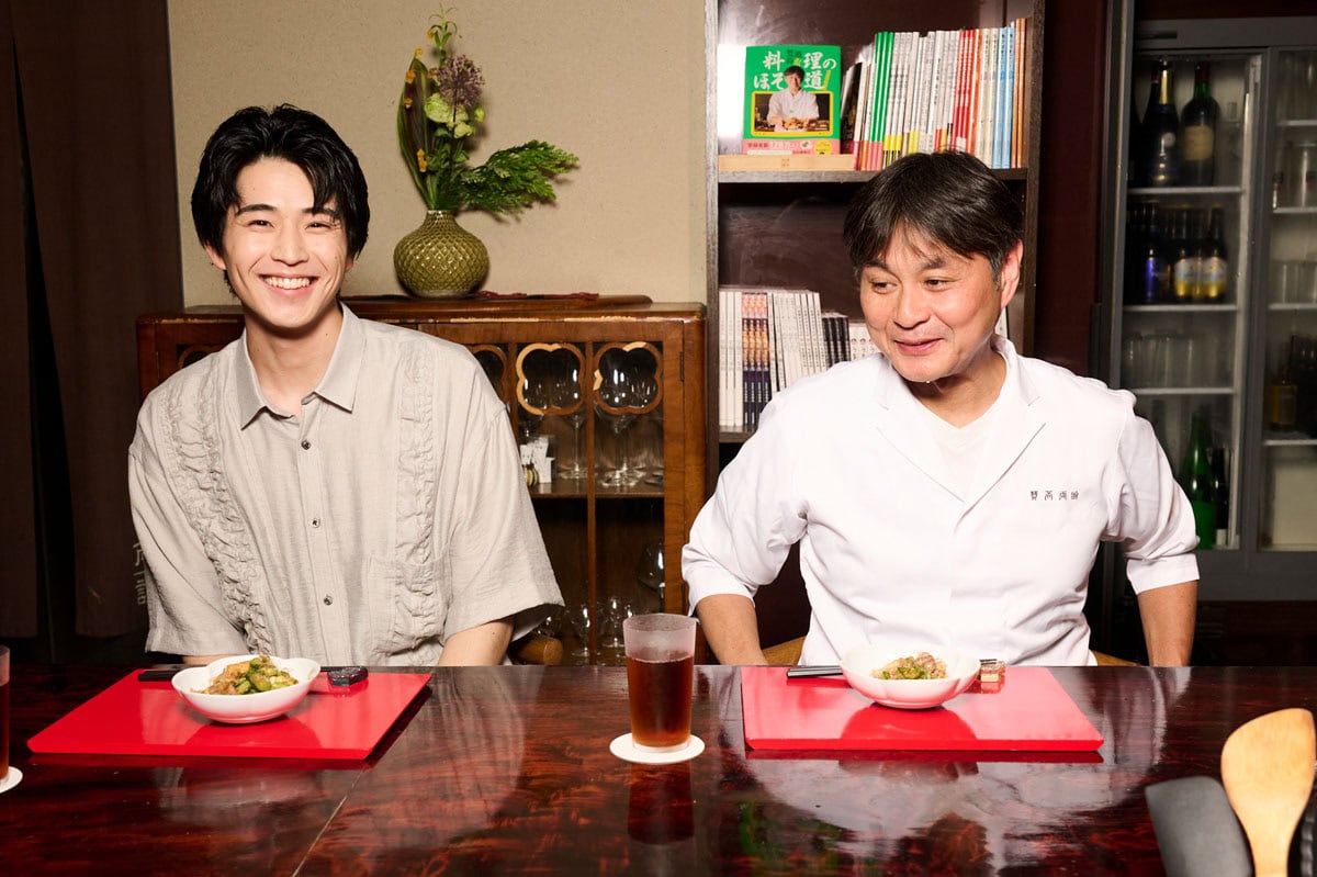 中沢元紀さんの板前さん入門、笠原将弘さんときゅうりチャンプルー作り。
