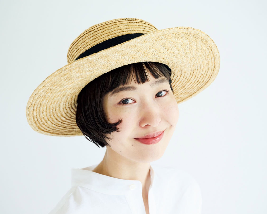 モデル/ショップスタッフ 保谷幸栄さん愛用の麦わら帽子