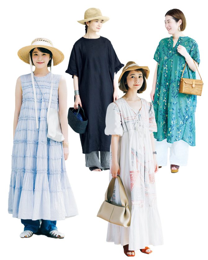 おしゃれな人7名の夏のワンピースコーデ｜私服スナップ