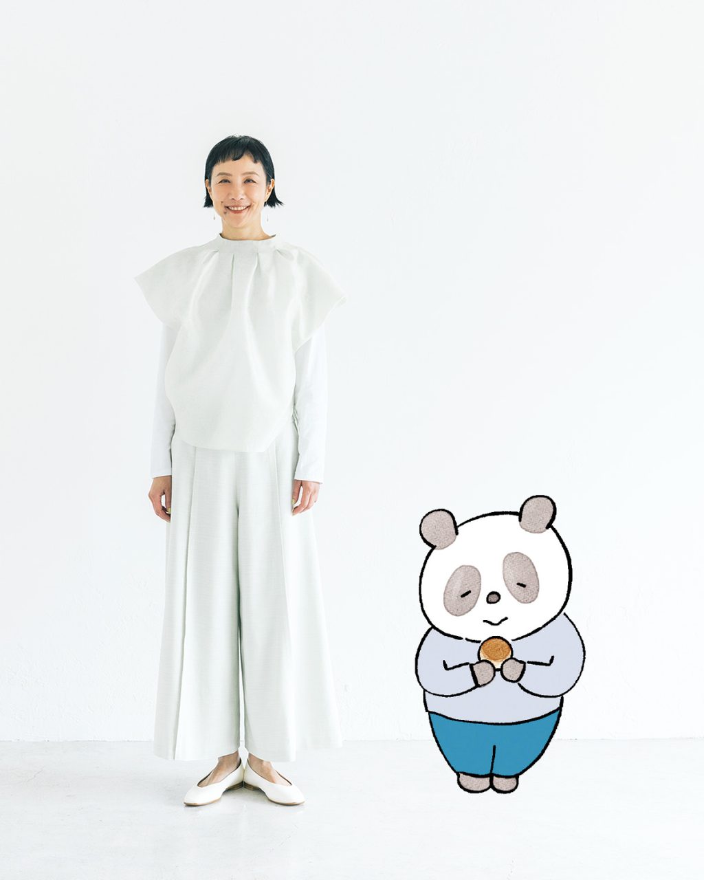パンダ好きのモデルはなさんと、パンダのぐれいさん