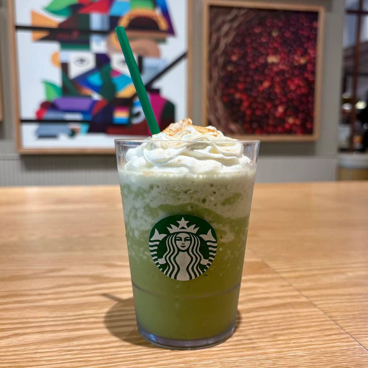 チャイカスタムをした抹茶クリームフラペチーノ