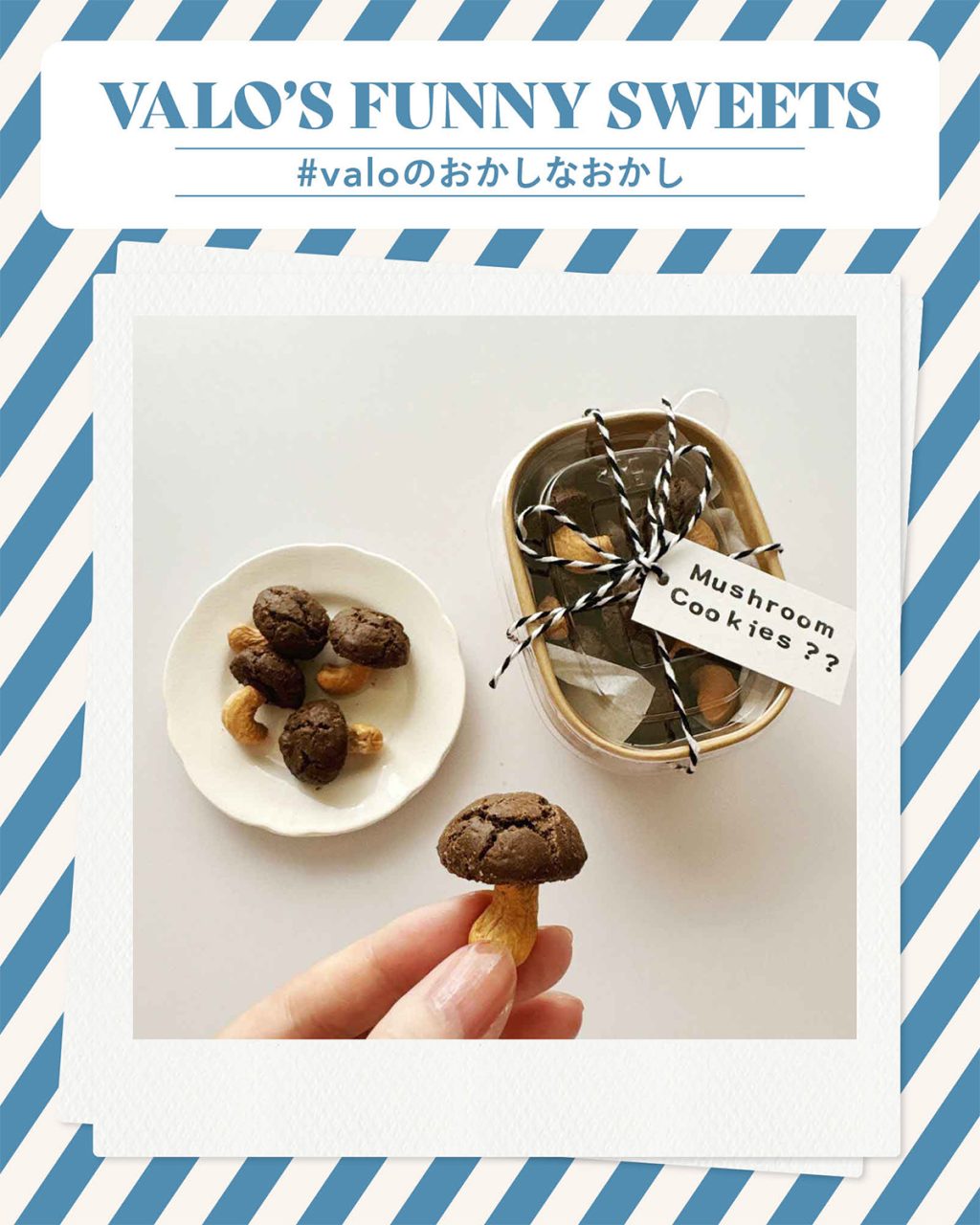 【クッキーのラッピングアイデア】 カルディのお菓子がマッシュルームに変身⁉ 目にも楽しいプチギフトが完成！｜#valoのおかしなおかし 02