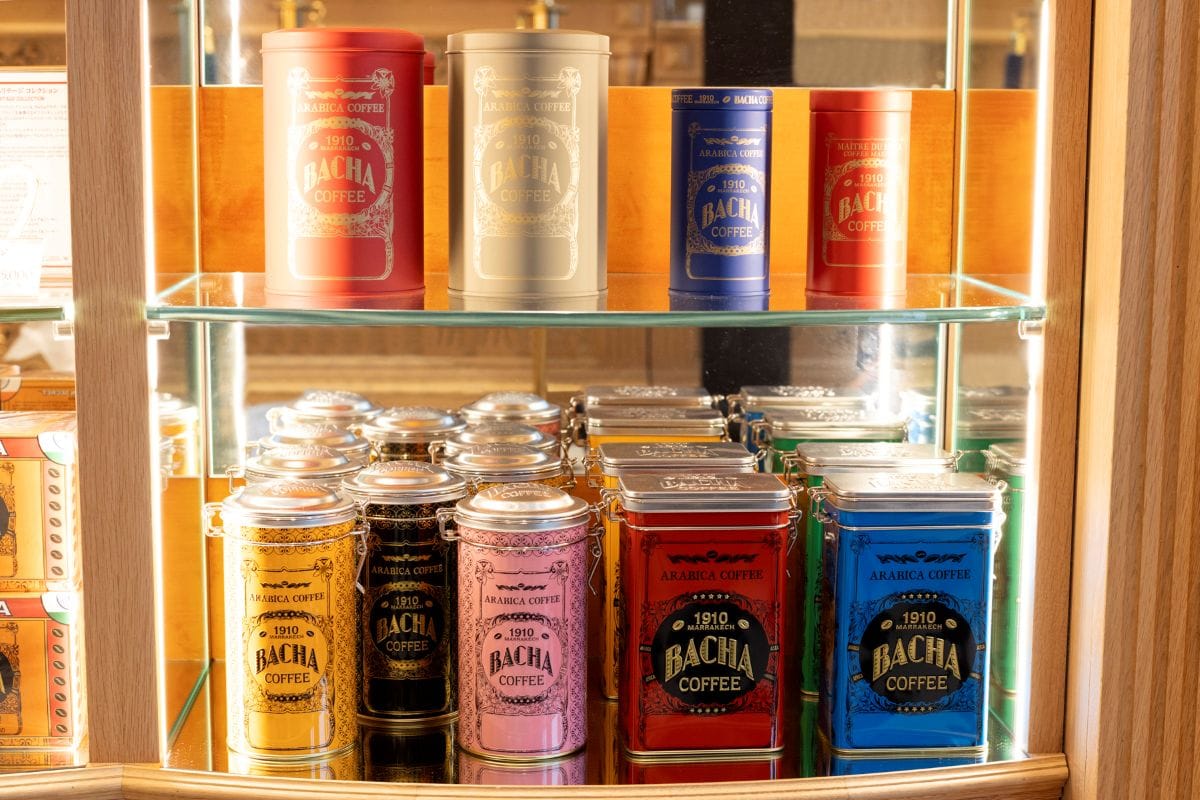 バシャコーヒー銀座店のコーヒーブティックで購入できるコーヒーキャニスター