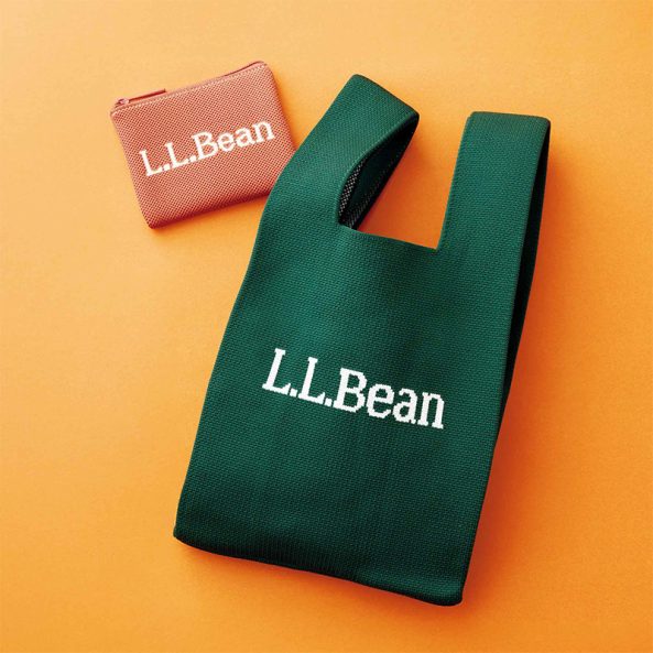 【リンネル11月号付録】［L.L.Bean］秋を先取るニット素材！ロゴ入りバッグ&ポーチ