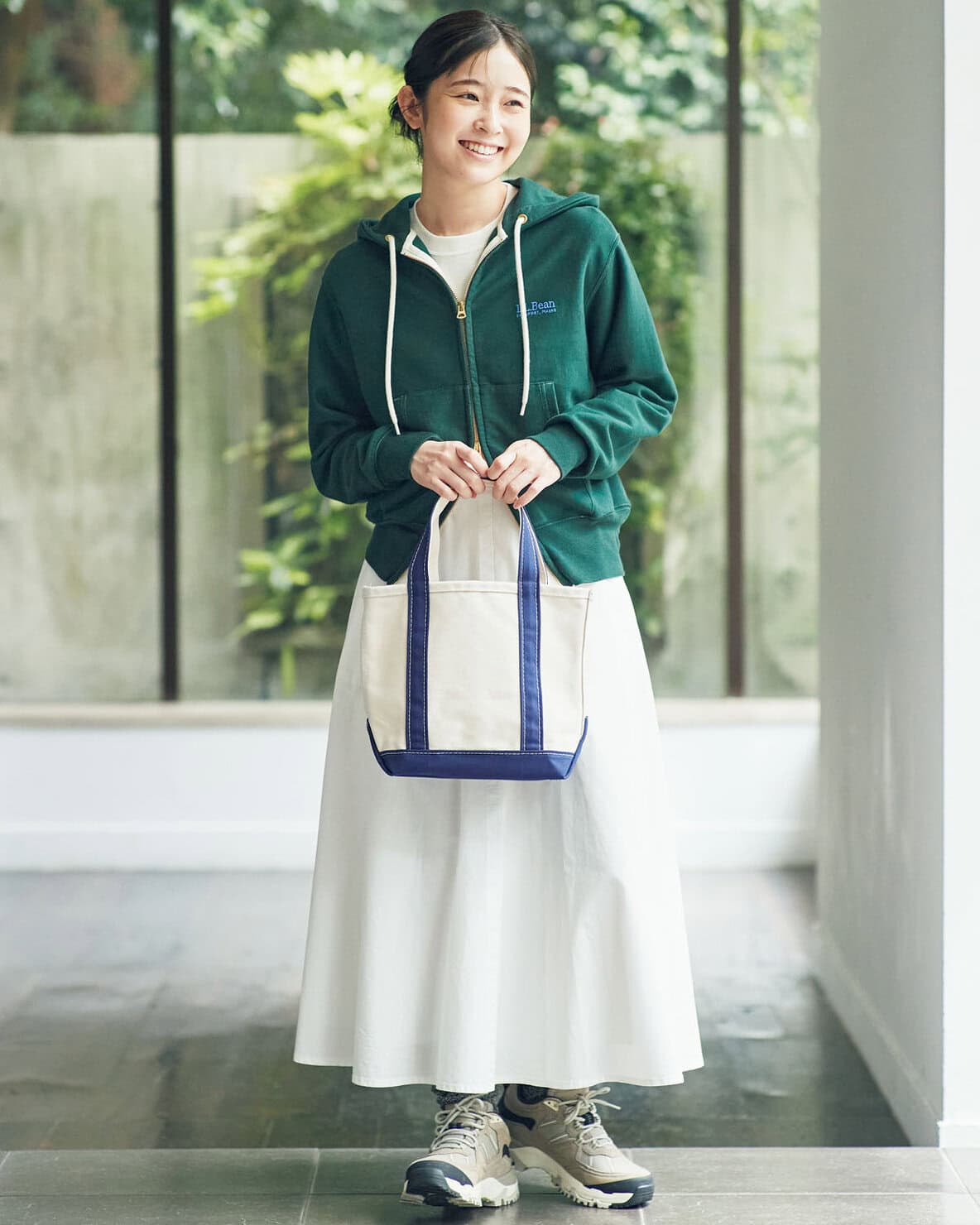 L.L.Beanのボート・アンド・トートを着こなし