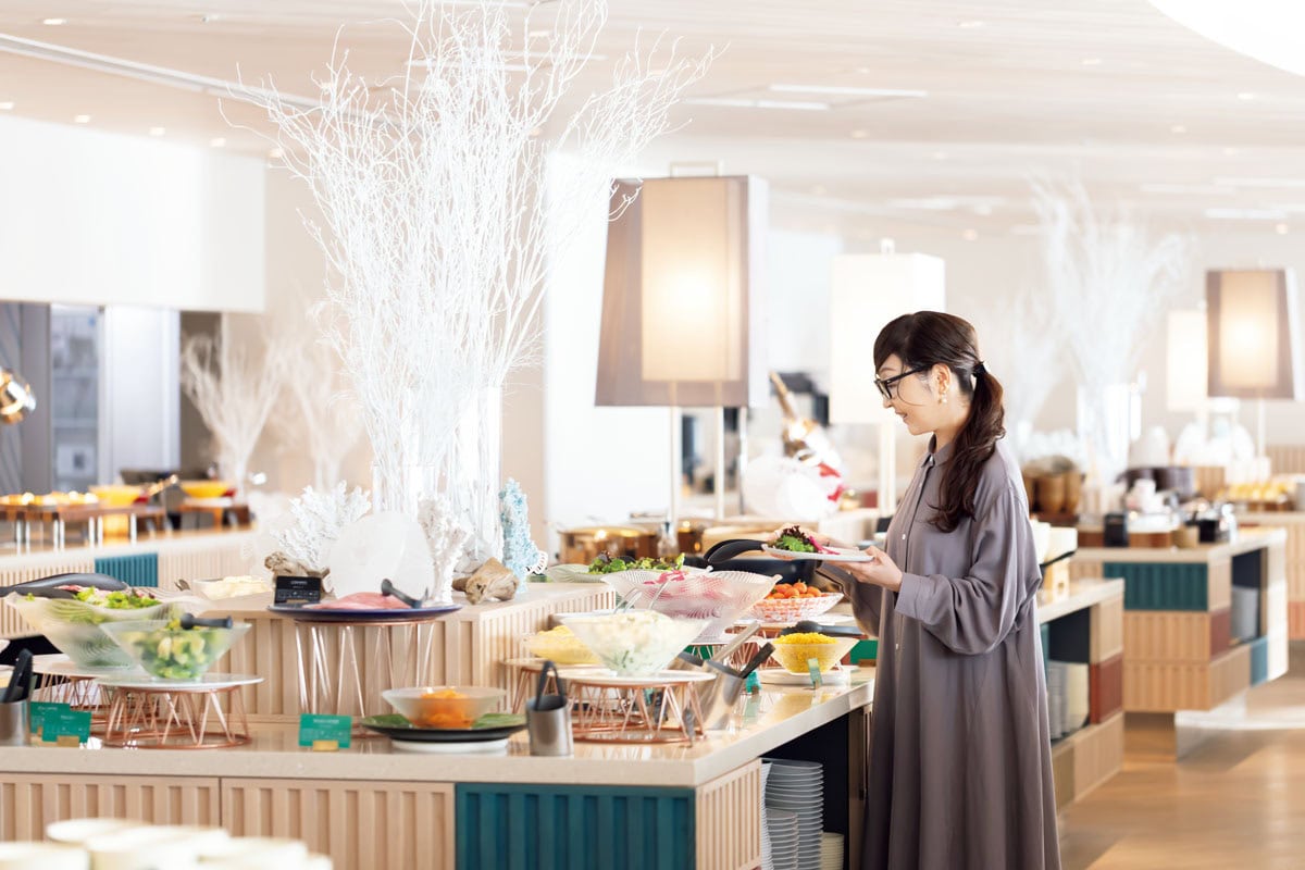 リゾナーレ下関での朝食はビュッフェダイニングにて。