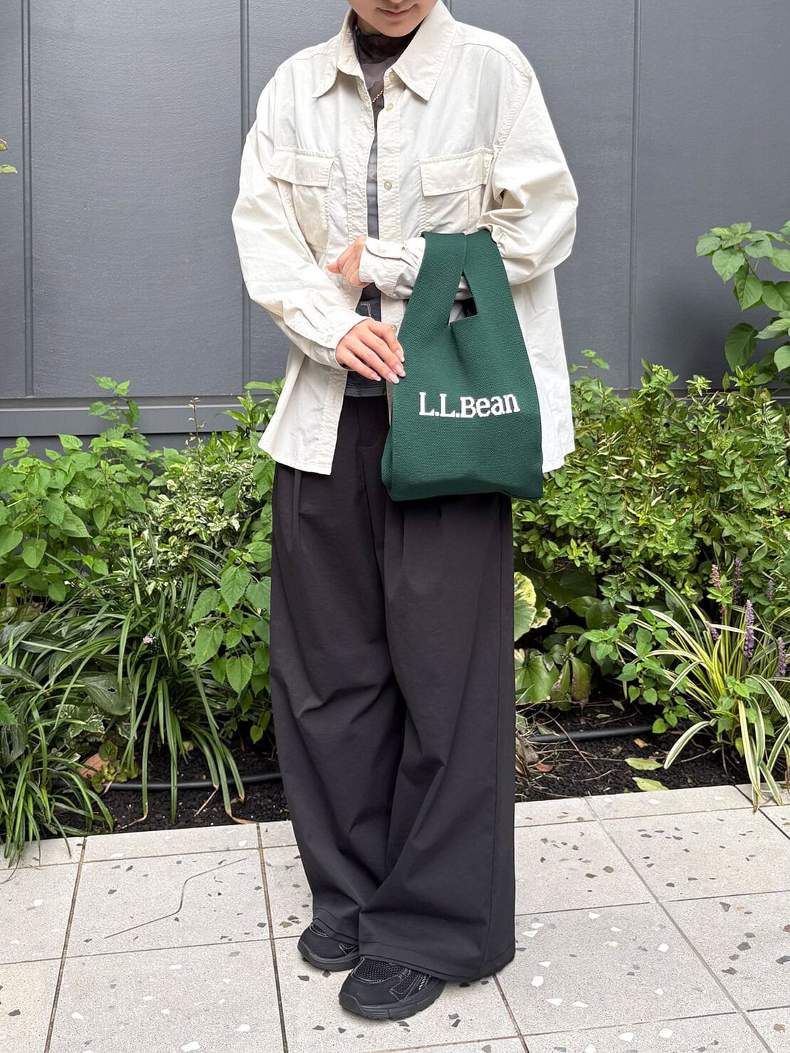 リンネル11月号L.L.Bean付録バッグでシャツコーディネート