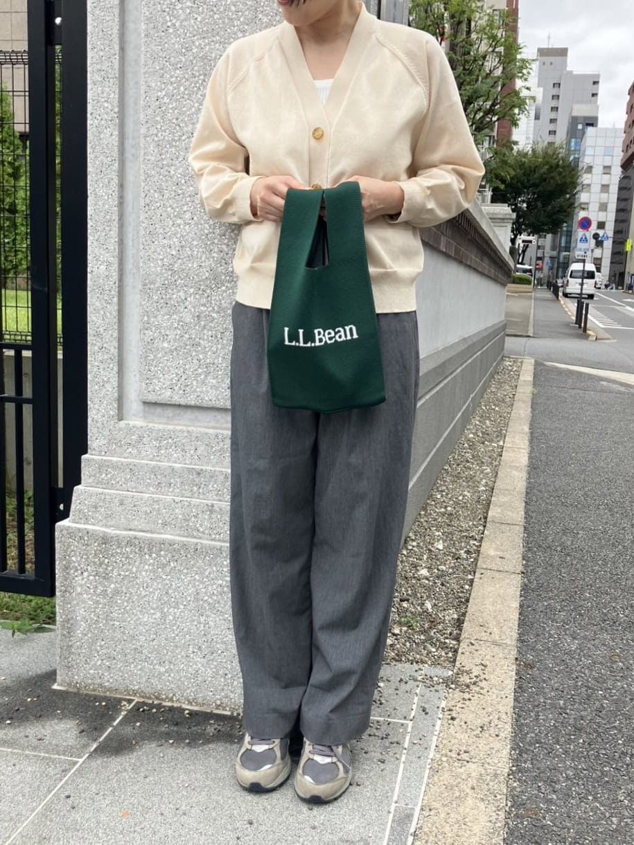 リンネル11月号L.L.Bean付録バッグでカーディガンコーディネート