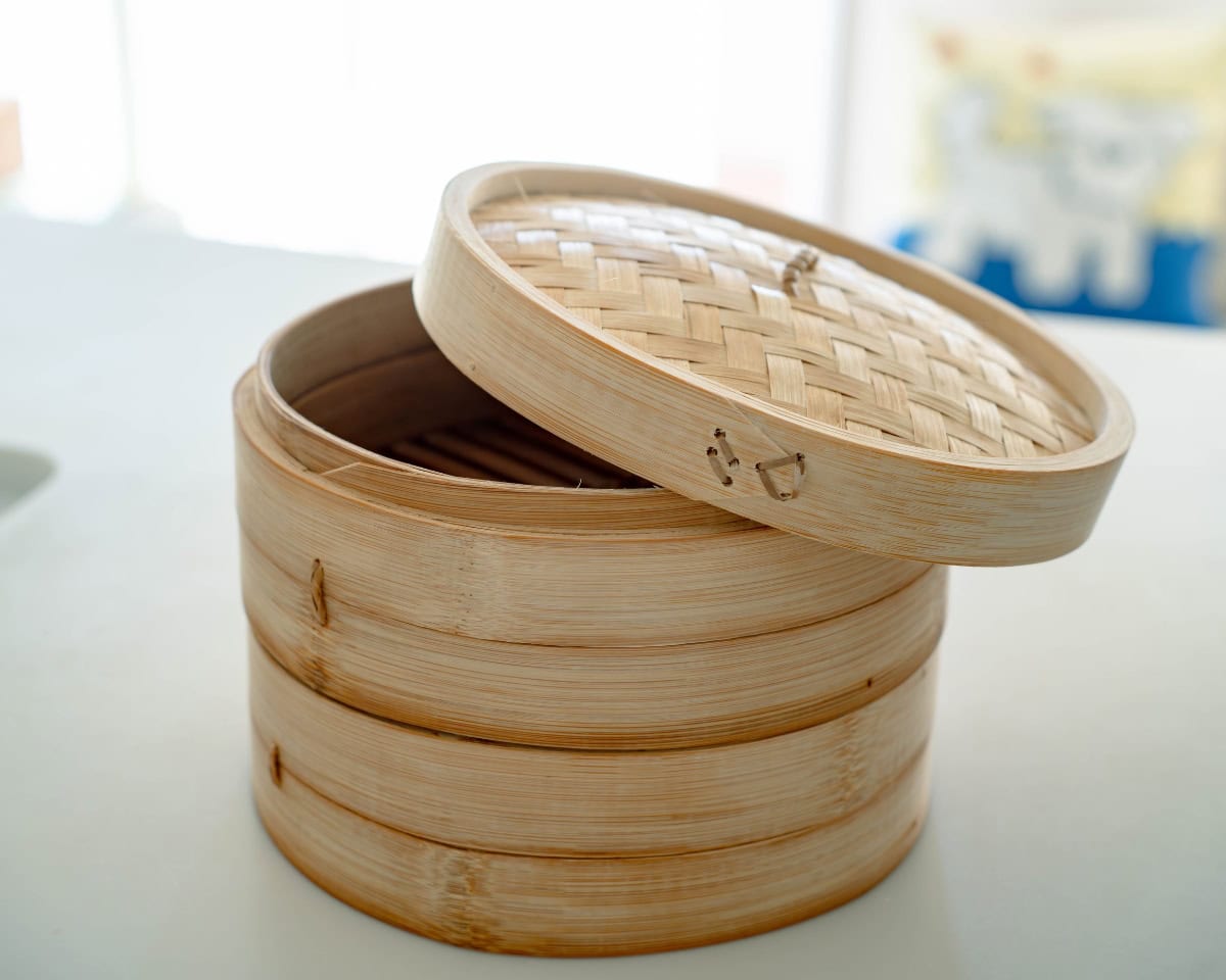 無印良品の 竹材 蒸篭(本体・蓋)