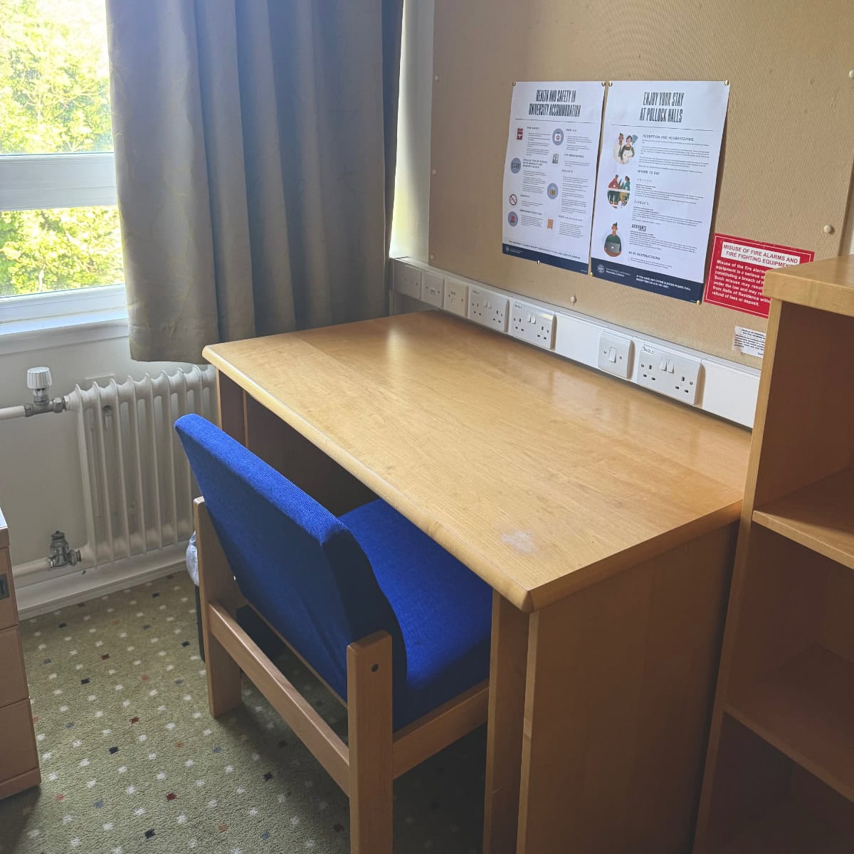 エディンバラ大学、エジンバラ大学、大学寮、Pollock Halls, Grant House シングルルーム1