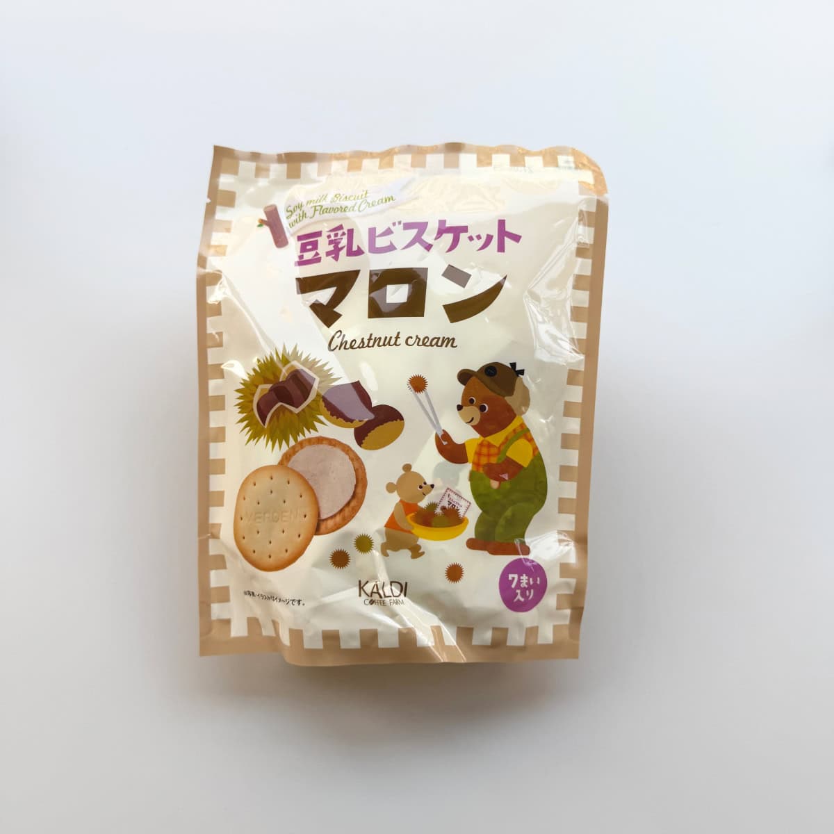カルディ豆乳ビスケット、マロン、KALDI