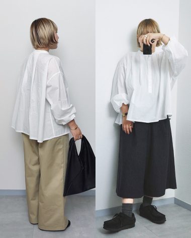 【大人に似合う無印良品のブラウス】 上品な美シルエットで、体形も年齢も選ばず着られる！