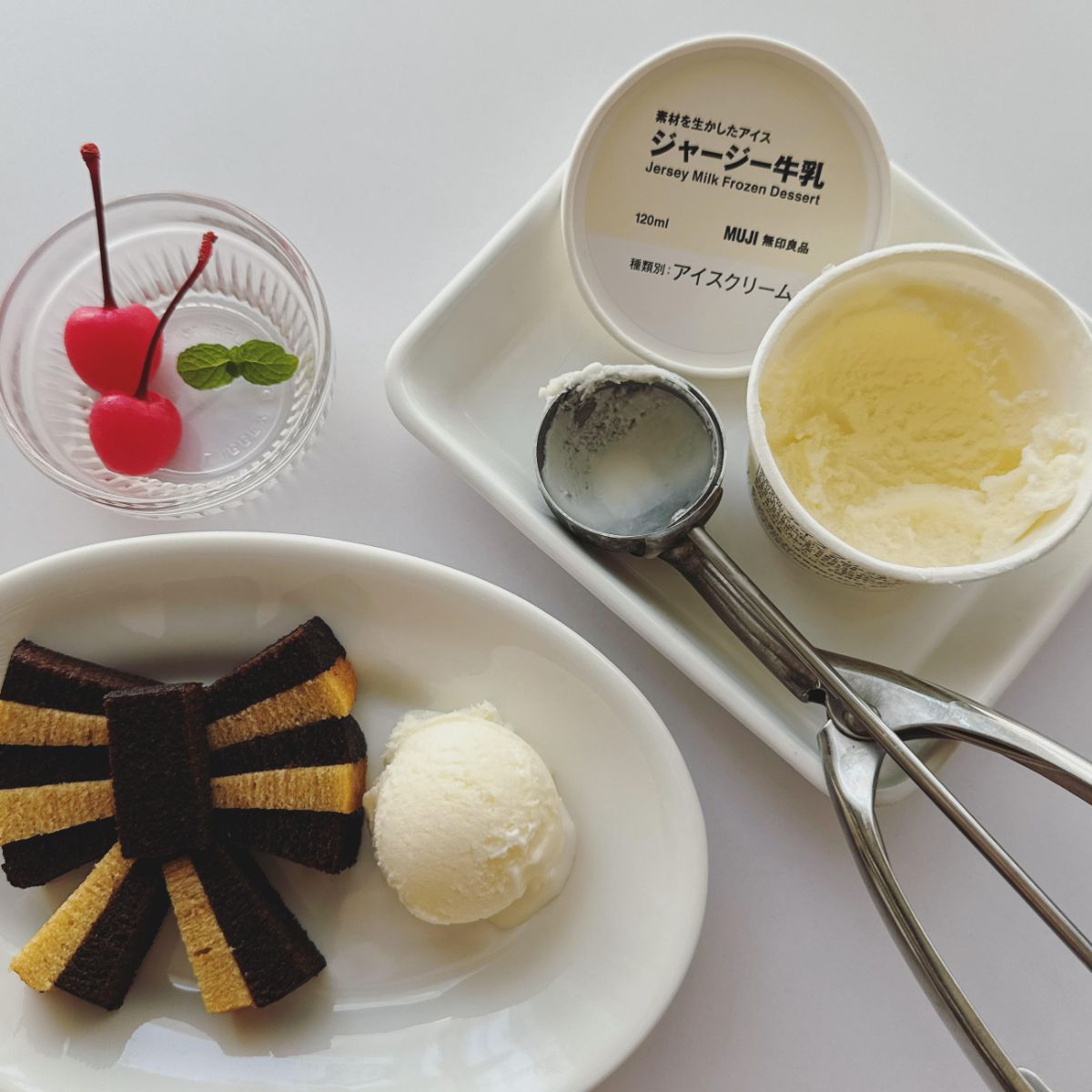 無印良品の2色のちいさなバウムでつくるしましまリボン 作り方